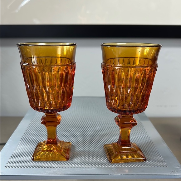 Indiana Glass Other - Indiana Glass Orange and Brown Drinkware Set for Dining